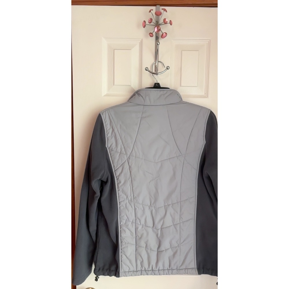 New Balance Womens Gray Full Zip Quilted Fleece Jacket Size L - Picture 13 of 16